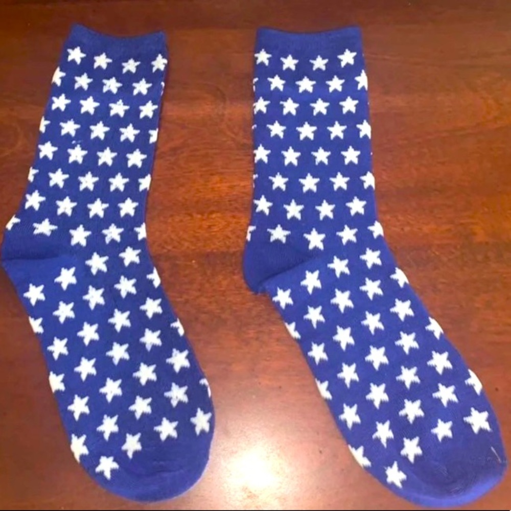 Women's Blue Star Socks - Women’s Size 5-7